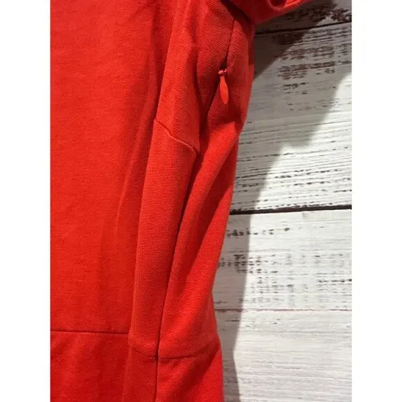 Boden Layer Scalloped Ruffle Dress Mini Women's Size 12L Red Short Sleeve - Picture 2 of 7